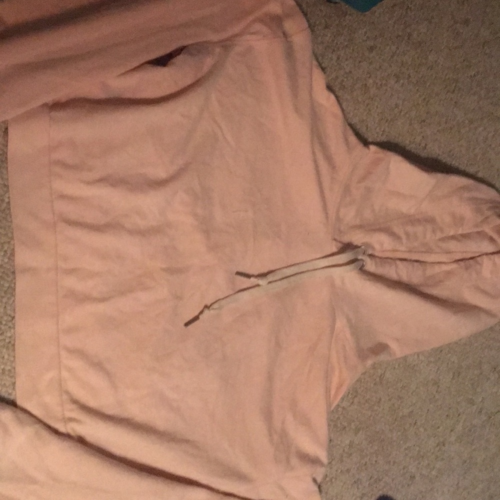 Forever 21 Pink Crop Top Hoodie